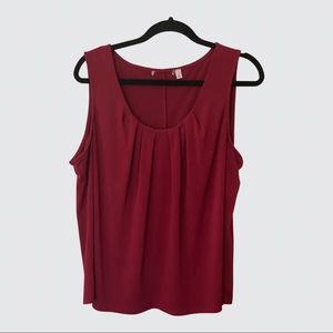 Burgundy short sleeve blouse